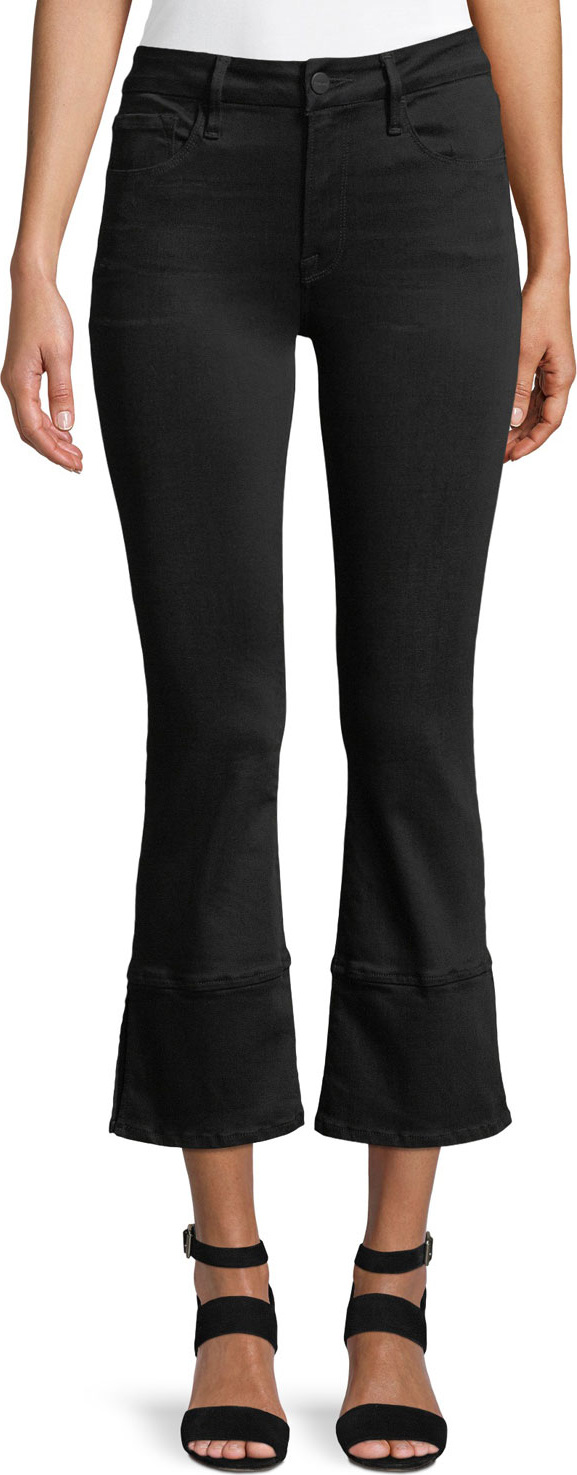FRAME DENIM Le Crop Mini Boot-Cut Panel Slit Jeans