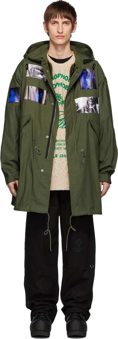 Raf Simons Green Patches Parka