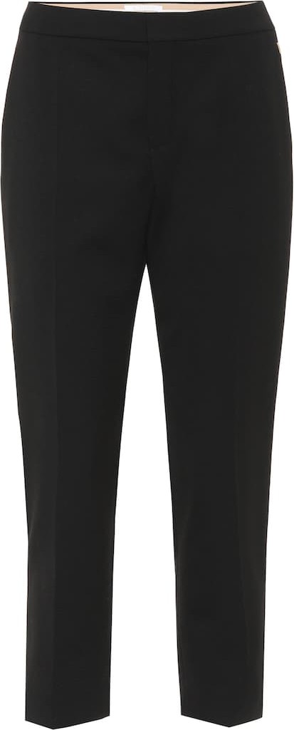 Chloe Cropped stretch-wool pants
