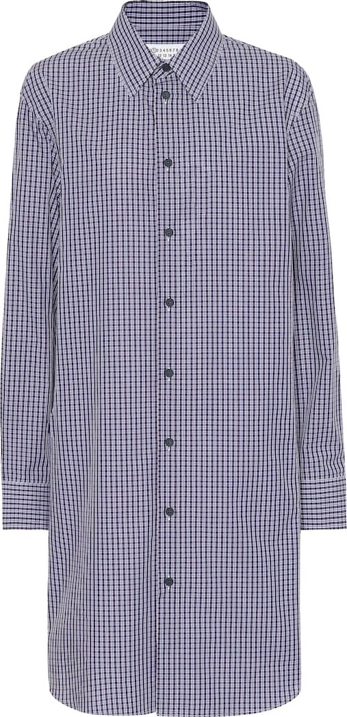 Maison Margiela Checked cotton shirt dress