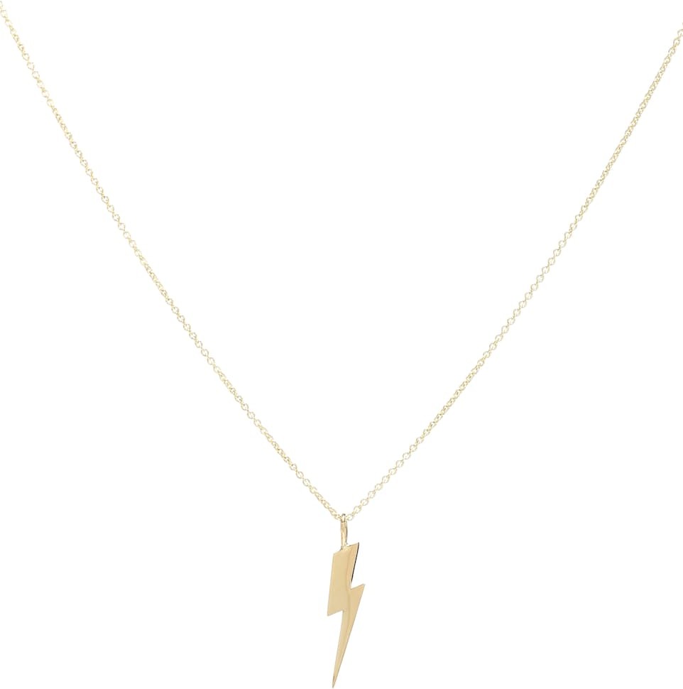 Sydney Evan Lightning Bolt 14kt yellow gold necklace