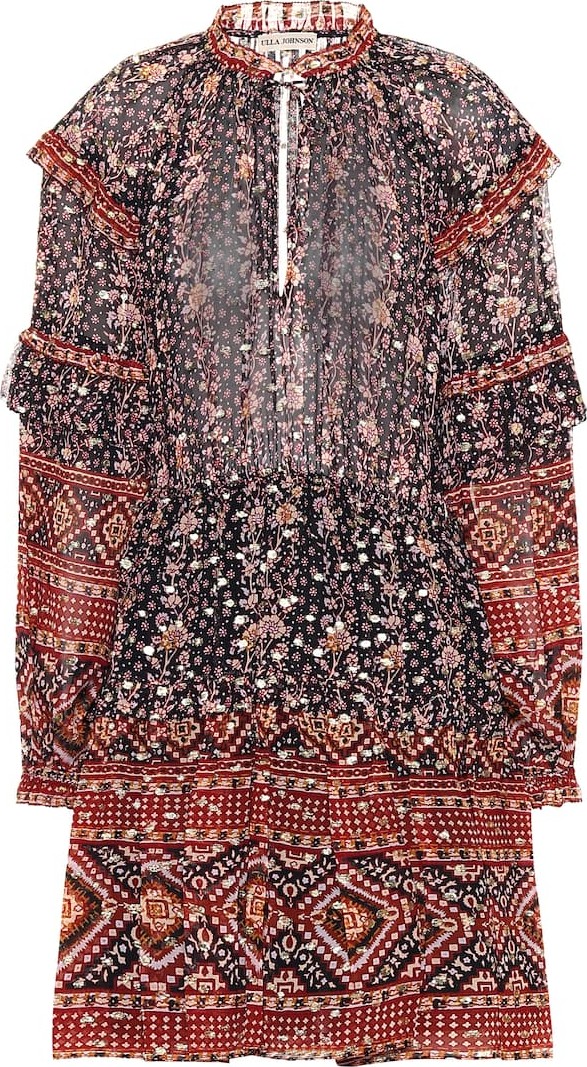 Ulla Johnson Erisa silk-georgette minidress