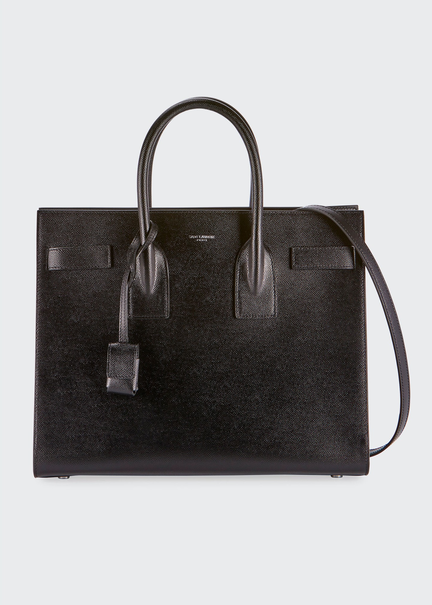 Saint Laurent Sac de Jour Small Grain de Poudre Leather Satchel Bag
