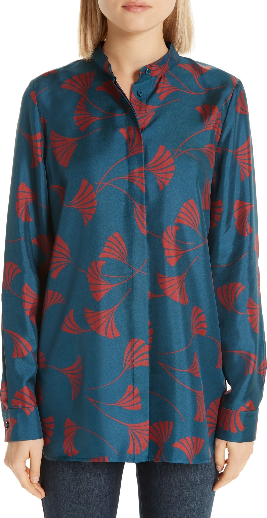 Lafayette 148 New York Brayden Silk Blouse