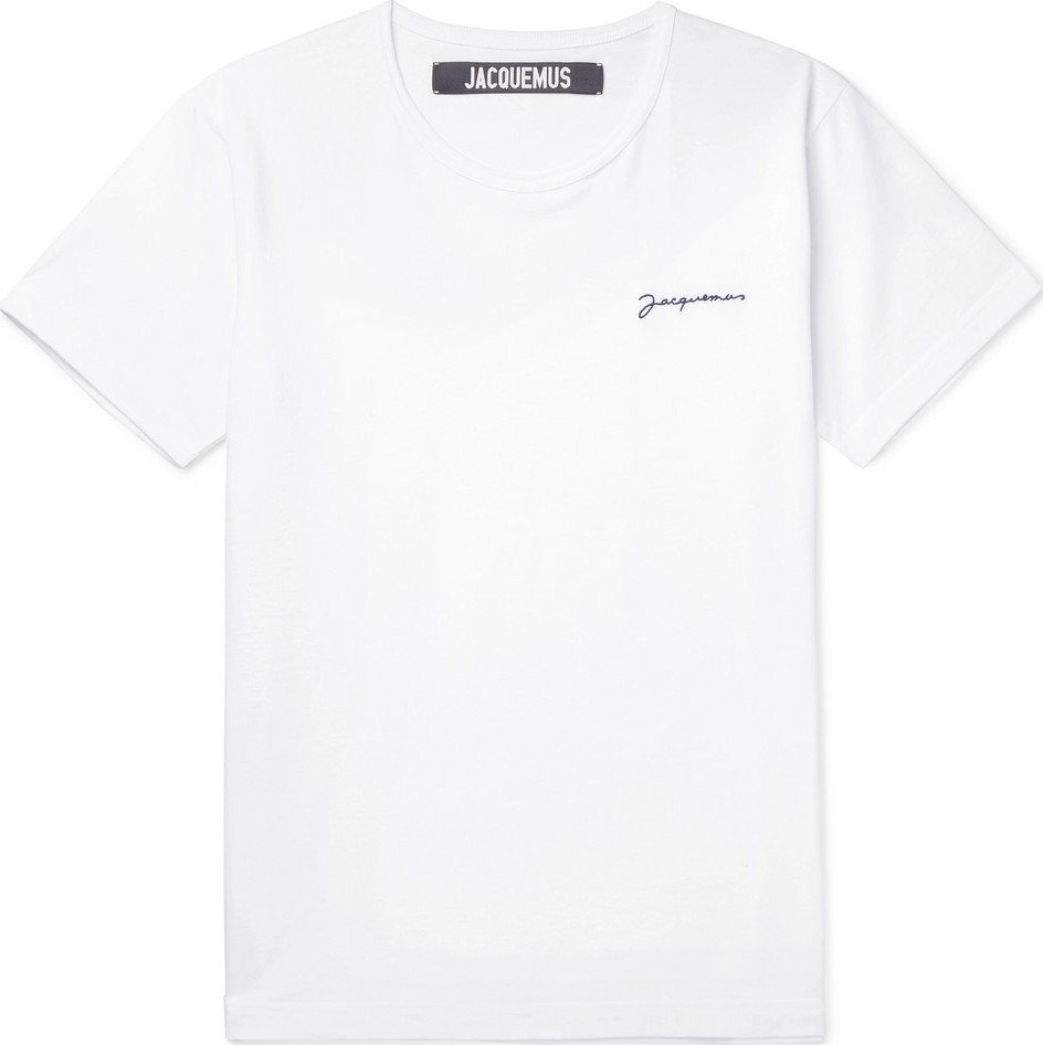 Jacquemus Slim-Fit Logo-Embroidered Cotton-Jersey T-Shirt