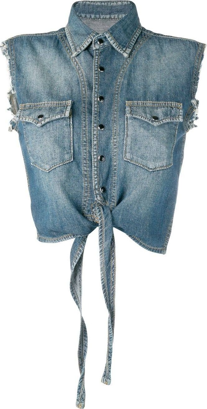 Saint Laurent sleeveless denim shirt
