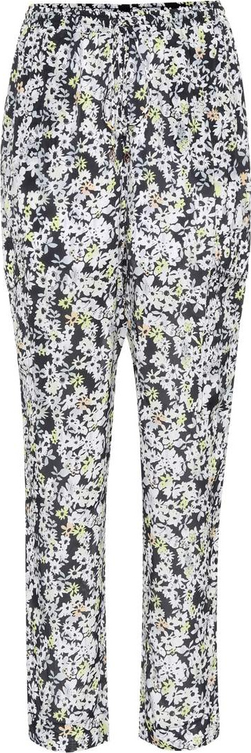See By Chloé Floral-printed silk-blend trousers