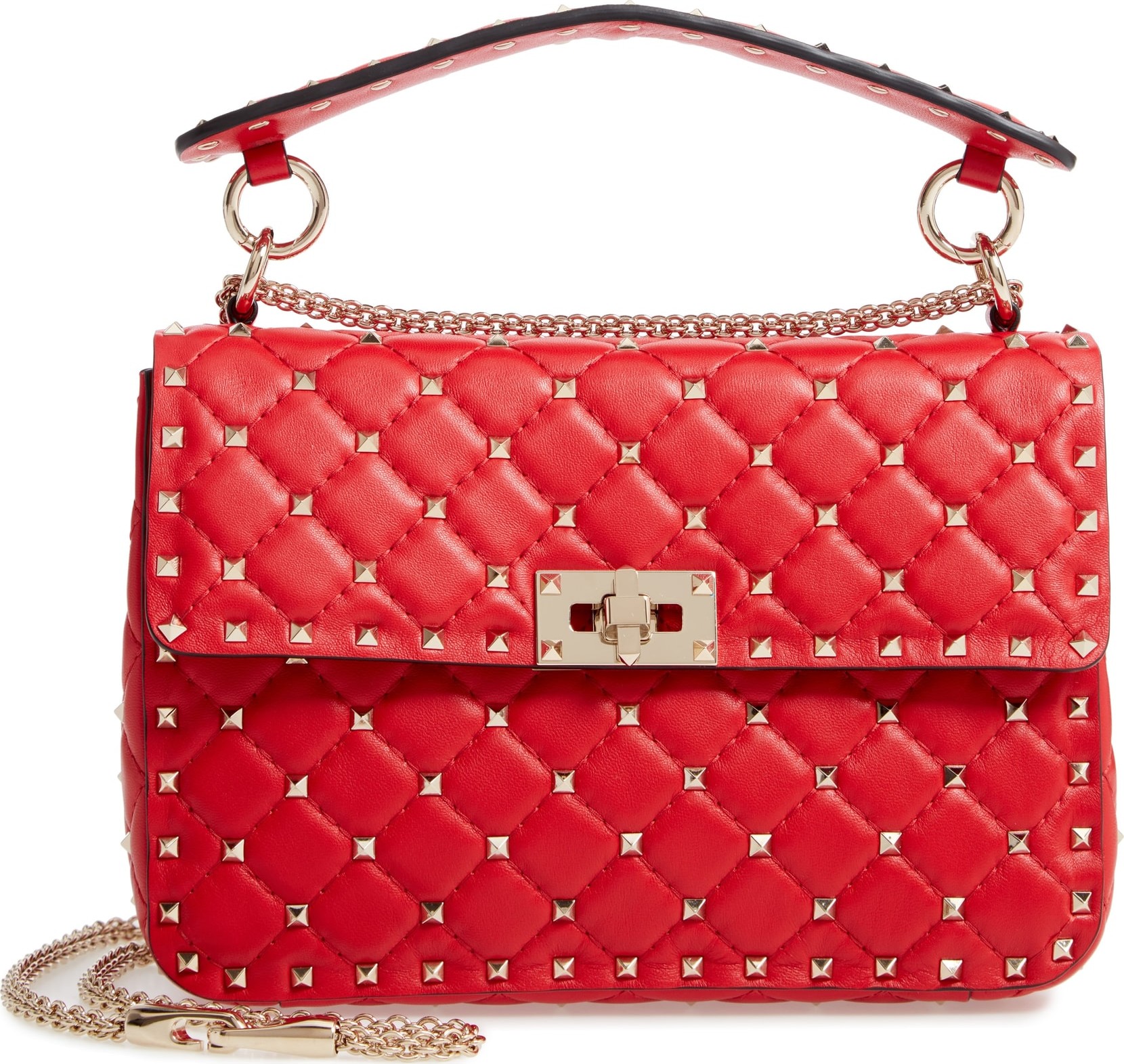 Valentino Medium Rockstud Matelassé Quilted Leather Crossbody Bag