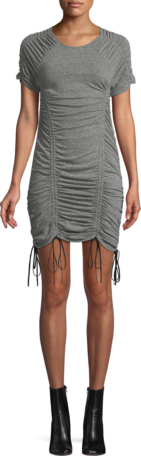 Cinq A Sept Estella Ruched Drawstring Mini Dress
