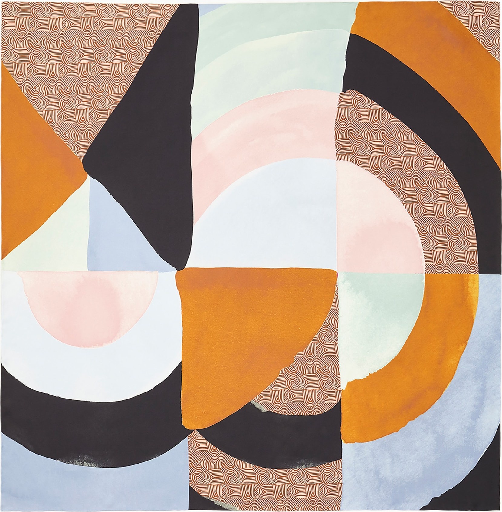 Lafayette 148 New York Pastiche Brushstrokes Print Silk Scarf