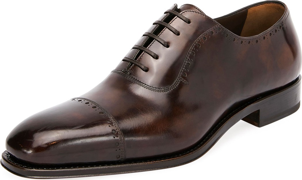 Salvatore Ferragamo Men's Brawell Cap-Toe Oxford