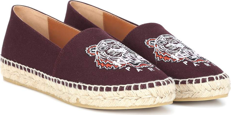 KENZO Embroidered canvas espadrilles