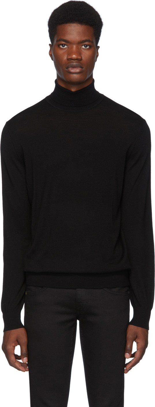 Tiger Of Sweden Black Wool Neville Turtleneck
