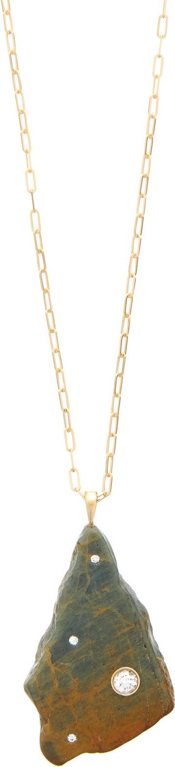 Cvc Stones Harvest diamond & 18kt gold stone necklace