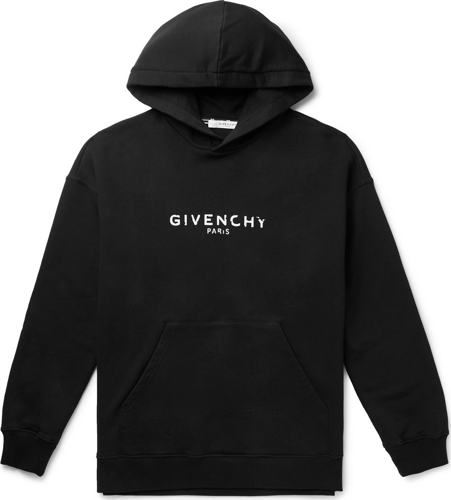 Givenchy Logo-Print Loopback Cotton-Jersey Hoodie
