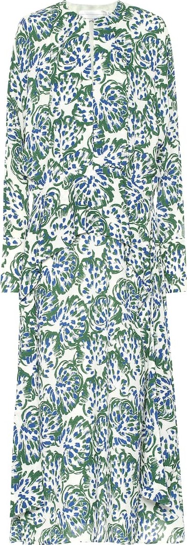 VICTORIA, VICTORIA BECKHAM Printed crêpe midi dress VICTORIA, VICTORIA BECKHAM Printed crêpe midi dress