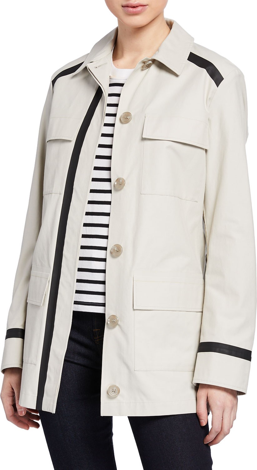 Belstaff Canongate Contrast-Trim Utility Coat