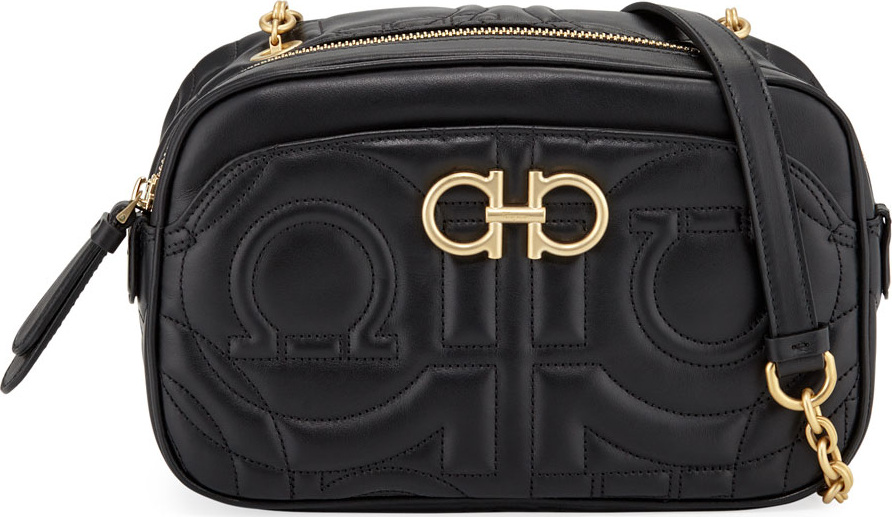 Salvatore Ferragamo Quilting Leather Crossbody Camera Bag