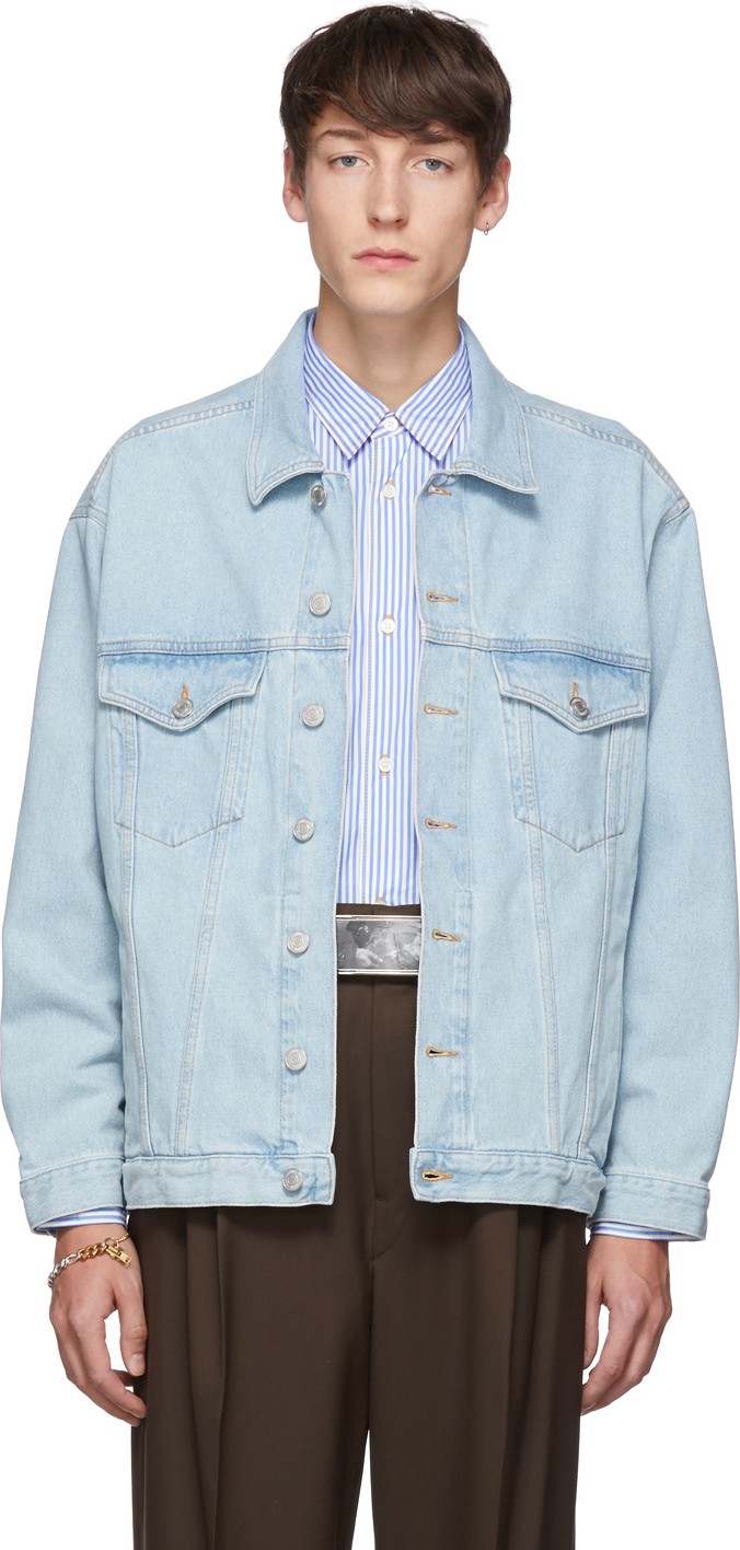 Martine Rose Blue Oversized Denim Jacket