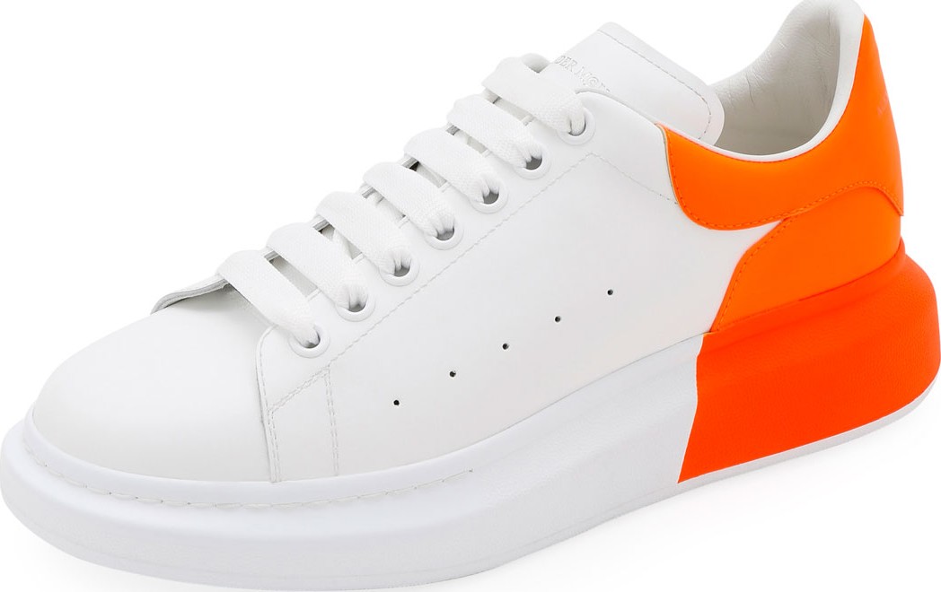 Alexander McQueen Men's Oversized Colorblock Leather Low-Top Sneakers