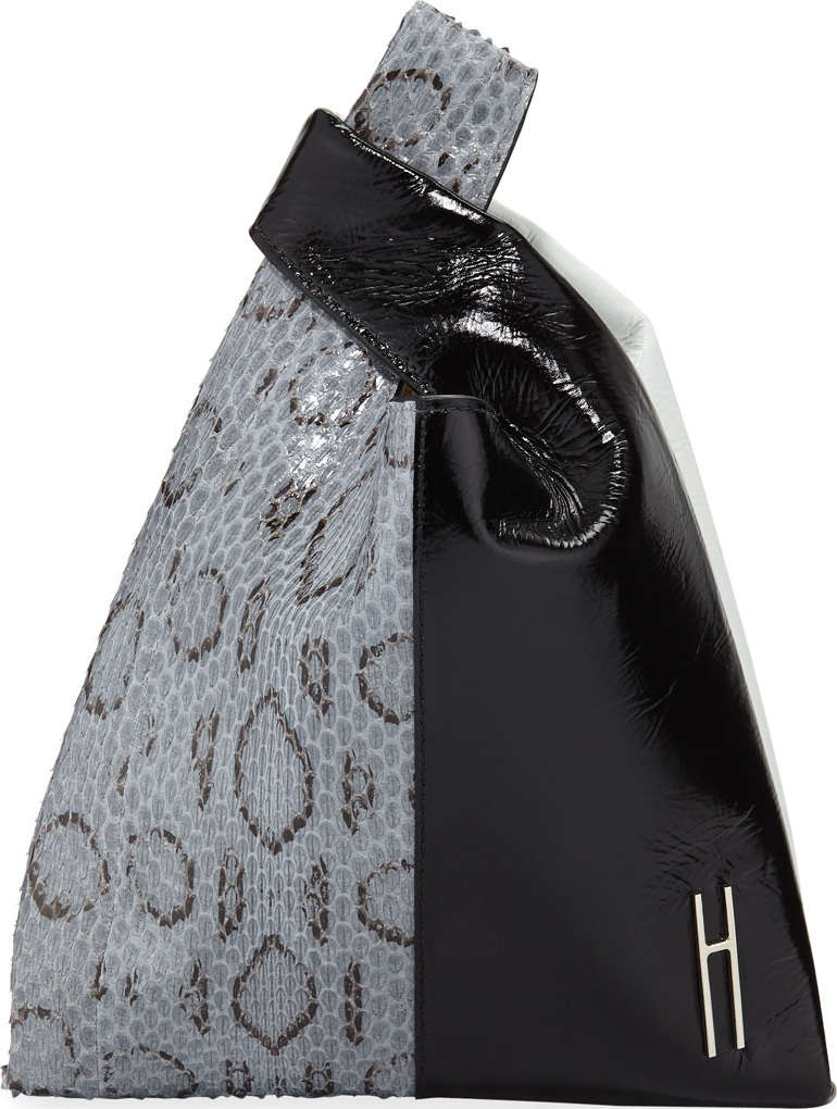 Hayward Mini Shopper Colorblocked Snakeskin Tote Bag Hayward Mini Shopper Colorblocked Snakeskin Tote Bag