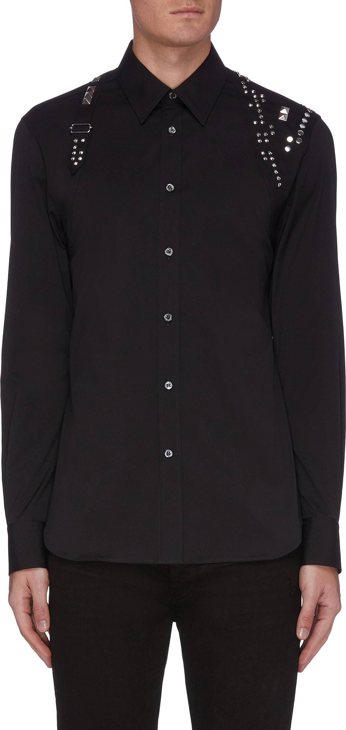 Alexander McQueen Harness Stud Embellished Shirt Alexander McQueen Harness Stud Embellished Shirt