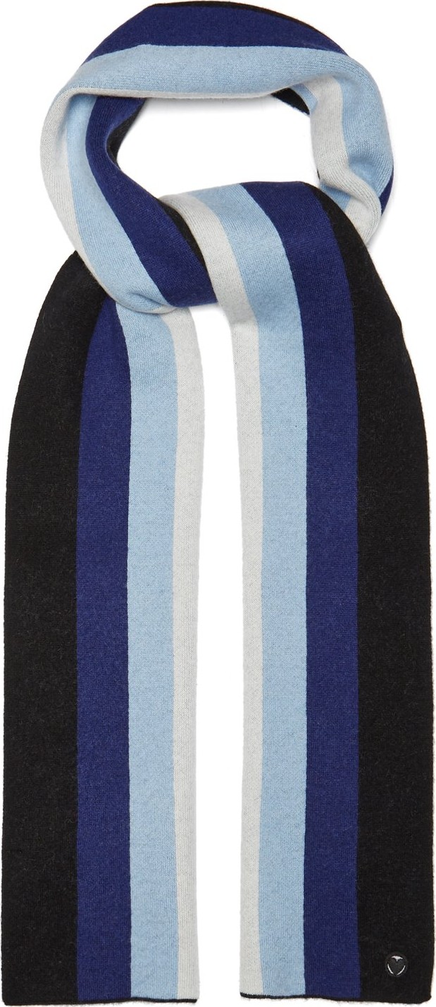Charlotte Simone Striped wool and cashmere-blend scarf