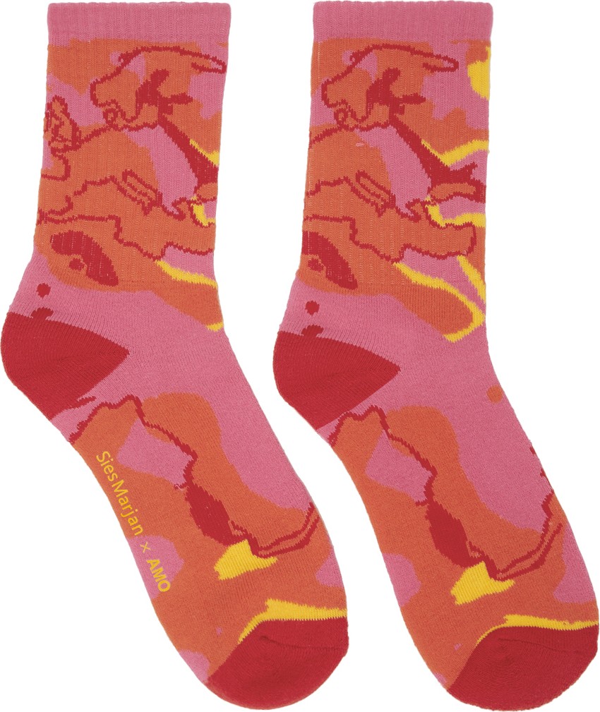 Sies Marjan Pink & Orange Rem Koolhaas Edition ColorWorld Socks