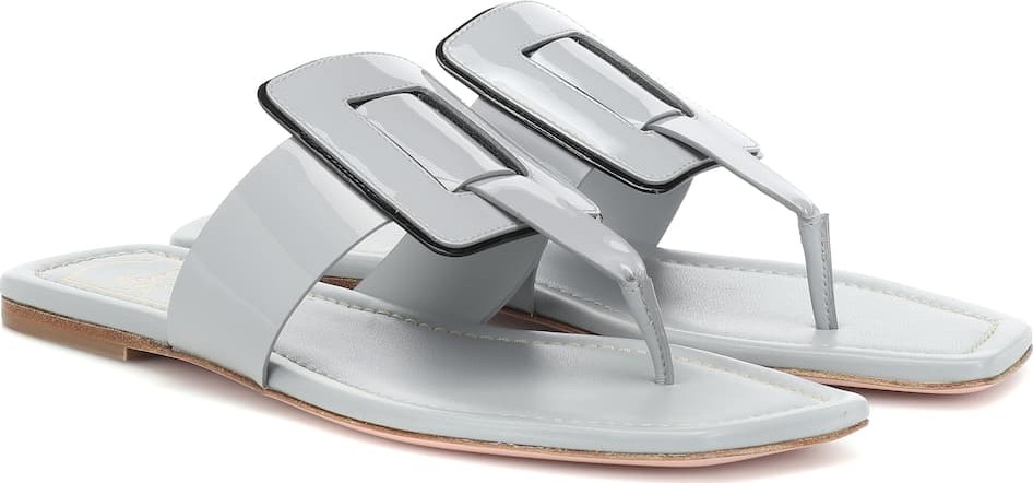 Roger Vivier Viv' Sellier patent leather sandals