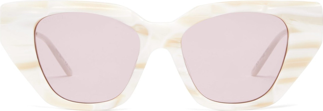 Gucci Crystal-embellished cat-eye acetate sunglasses