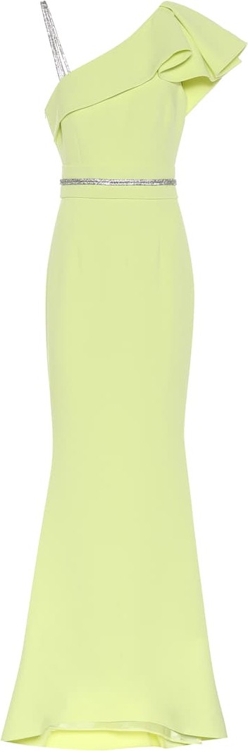 Safiyaa Embellished crêpe gown