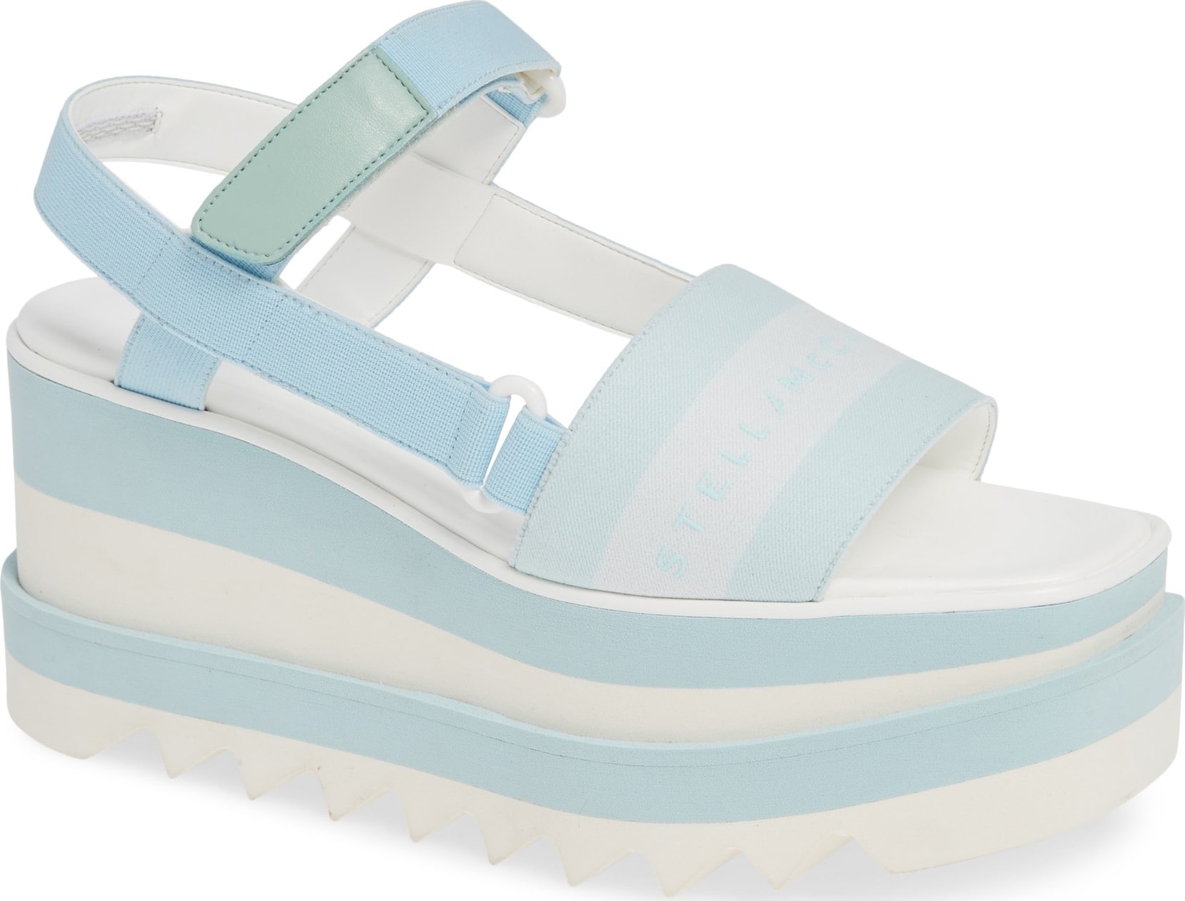Stella McCartney Stripe Logo Platform Sandal
