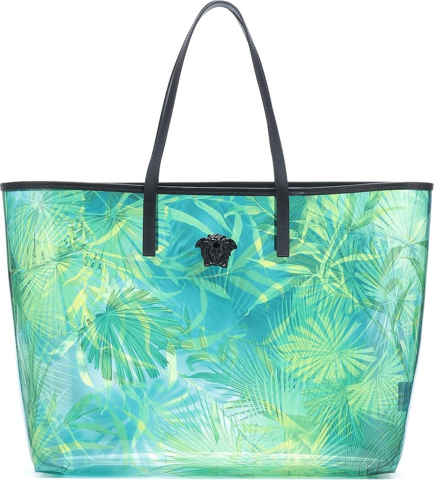 Versace Virtus jungle-print PVC tote