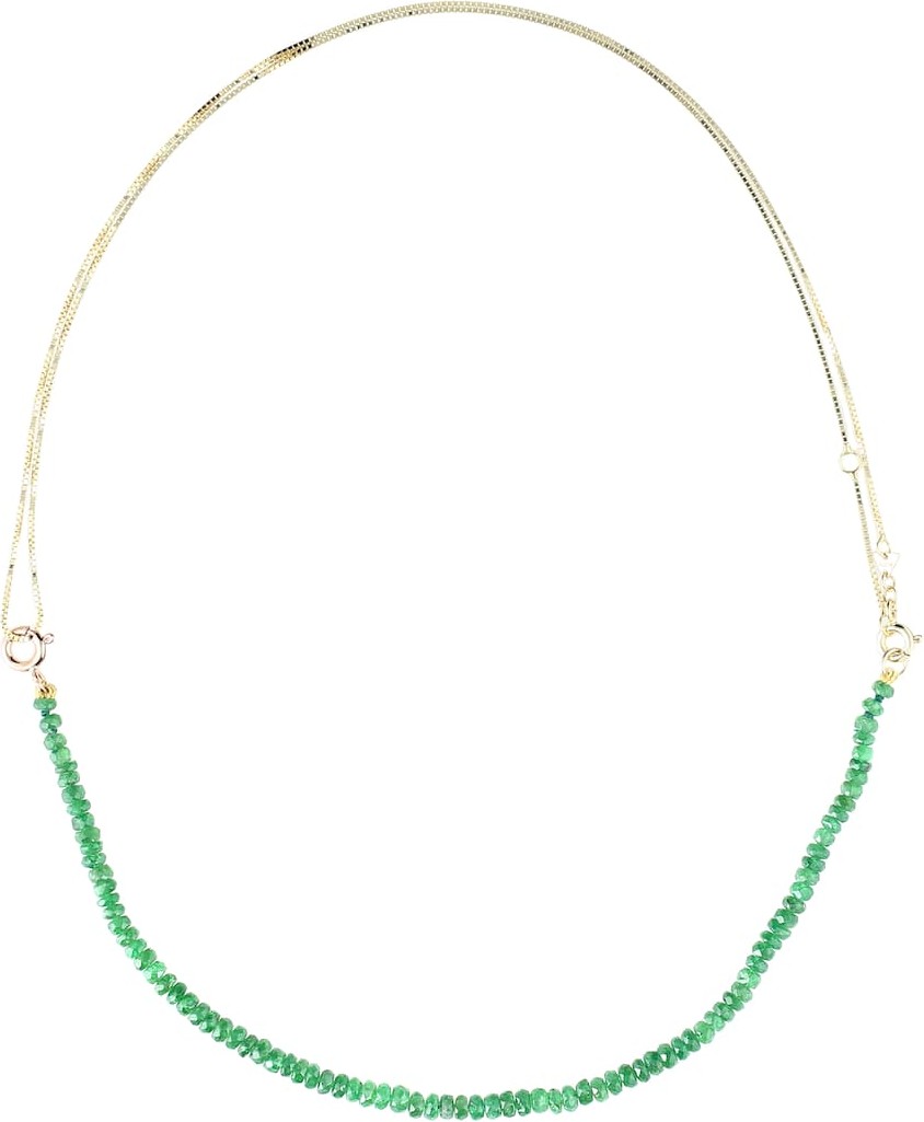 Aliita Princesa Kit 9kt gold tsavorite and pearl necklace