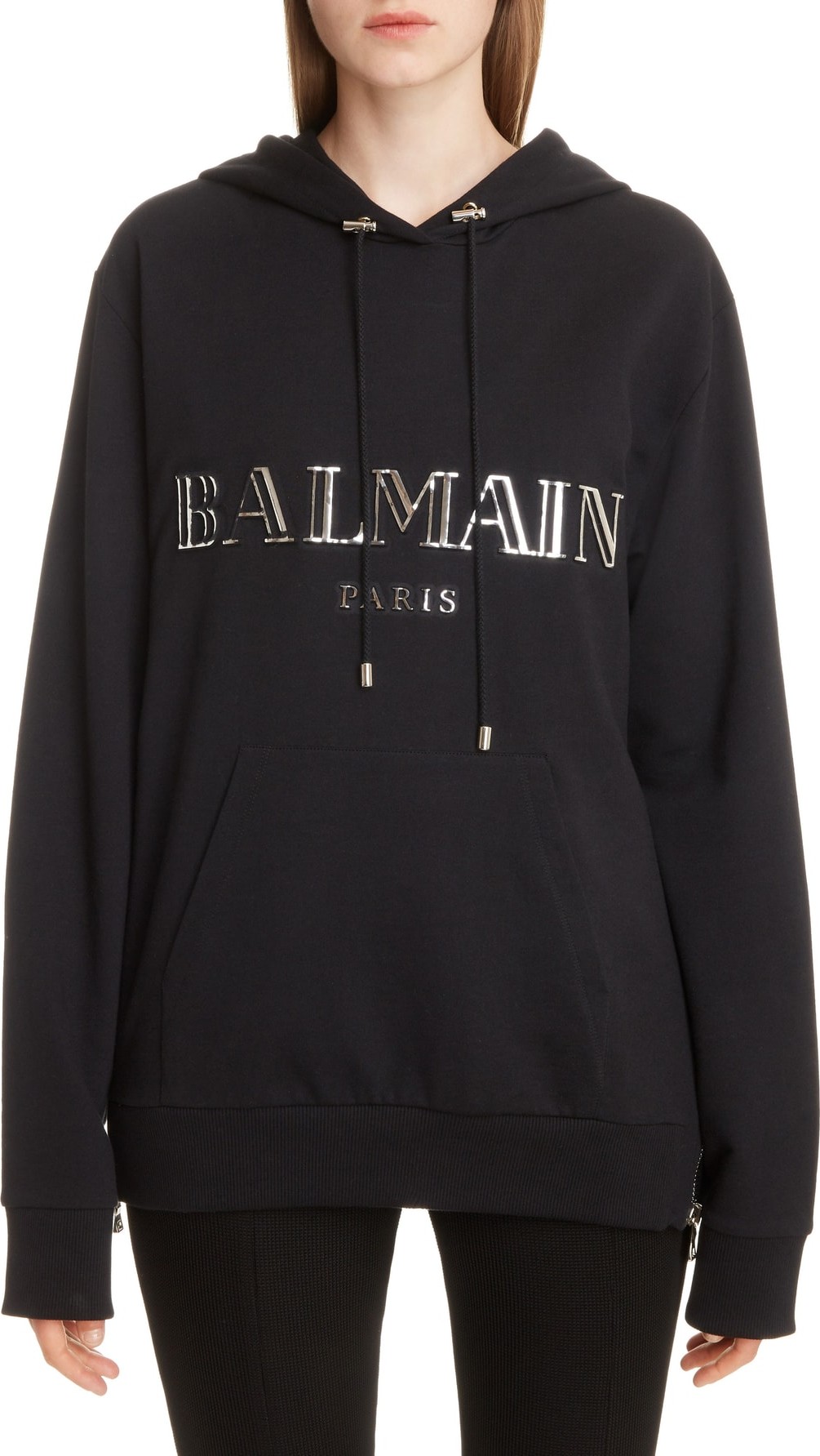 Balmain 3D Metallic Logo Hoodie