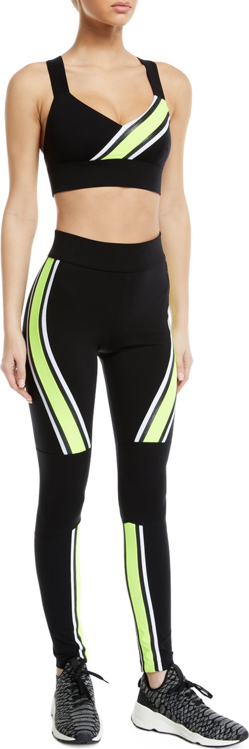 NO KA'OI Kanawai Ola Crossback Colorblock Sports Bra