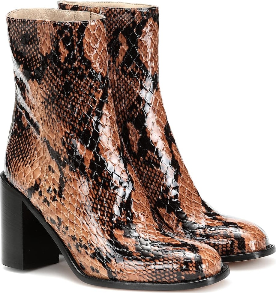 Maryam Nassir Zadeh Mars snake-effect leather ankle boots