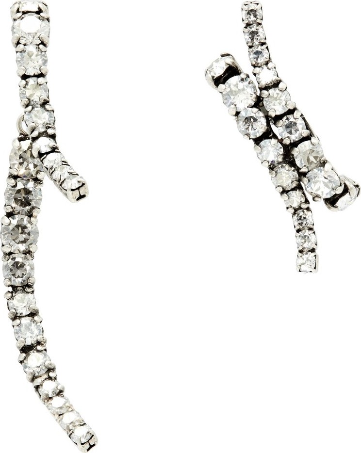 Ryan Storer Mismatched crystal-embellished earrings