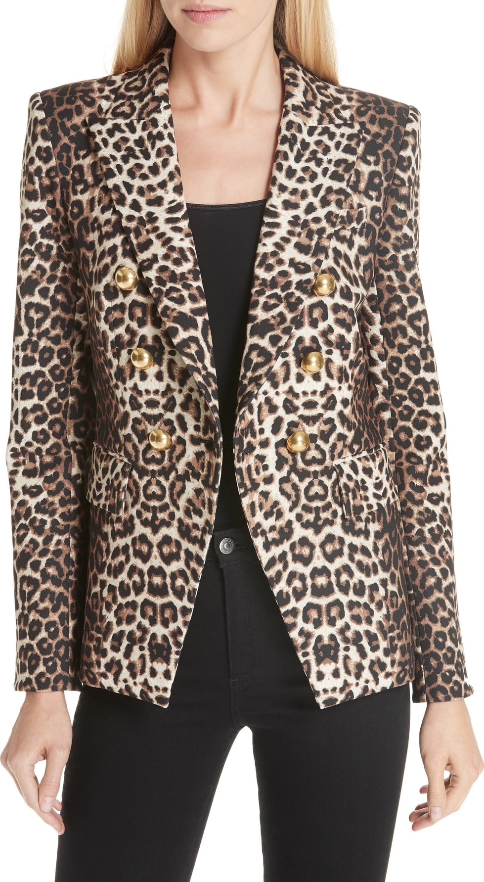 Veronica Beard Miller Leopard Print Dickey Jacket
