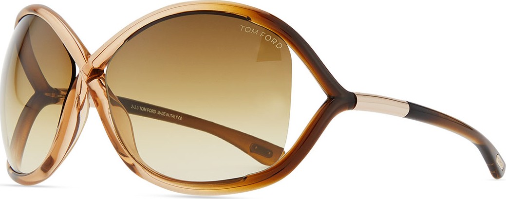 TOM FORD Whitney Cross-Bridge Sunglasses, Rose/Brown