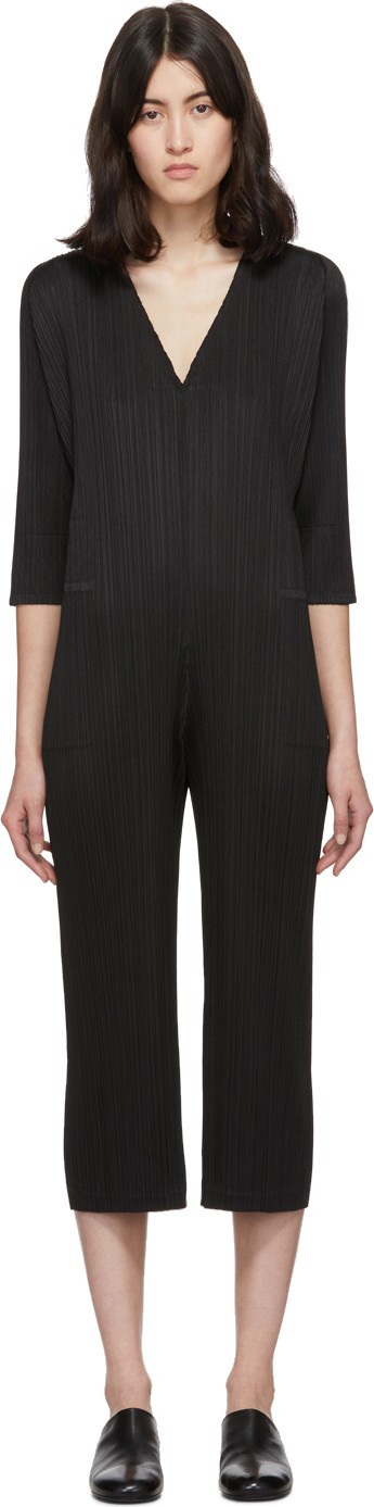 Pleats Please By Issey Miyake Black Pleats Jumpsuit