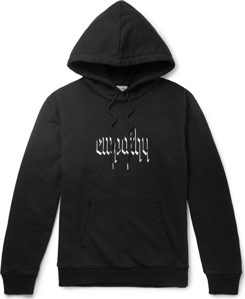Resort Corps Embroidered Loopback Cotton-Jersey Hoodie