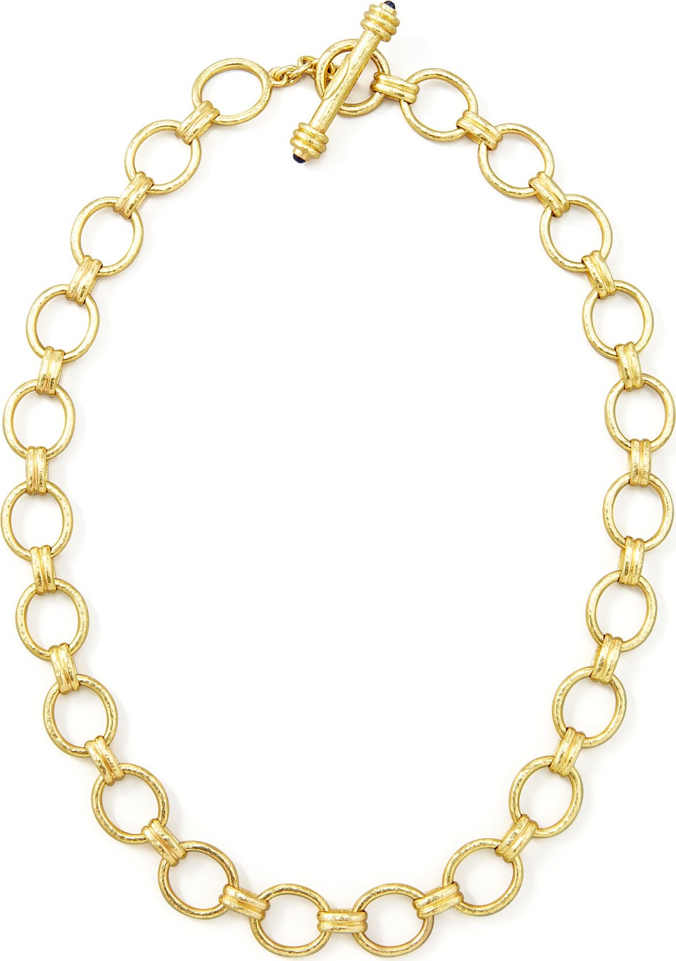Elizabeth Locke Rimini Gold 19k Link Necklace, 17"L
