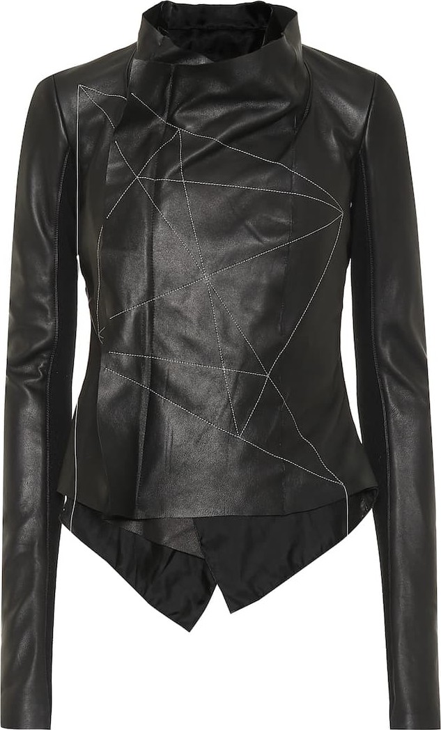 Rick Owens Embroidered leather jacket