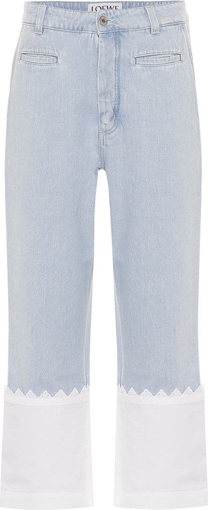 LOEWE Paneled high-rise straight jeans