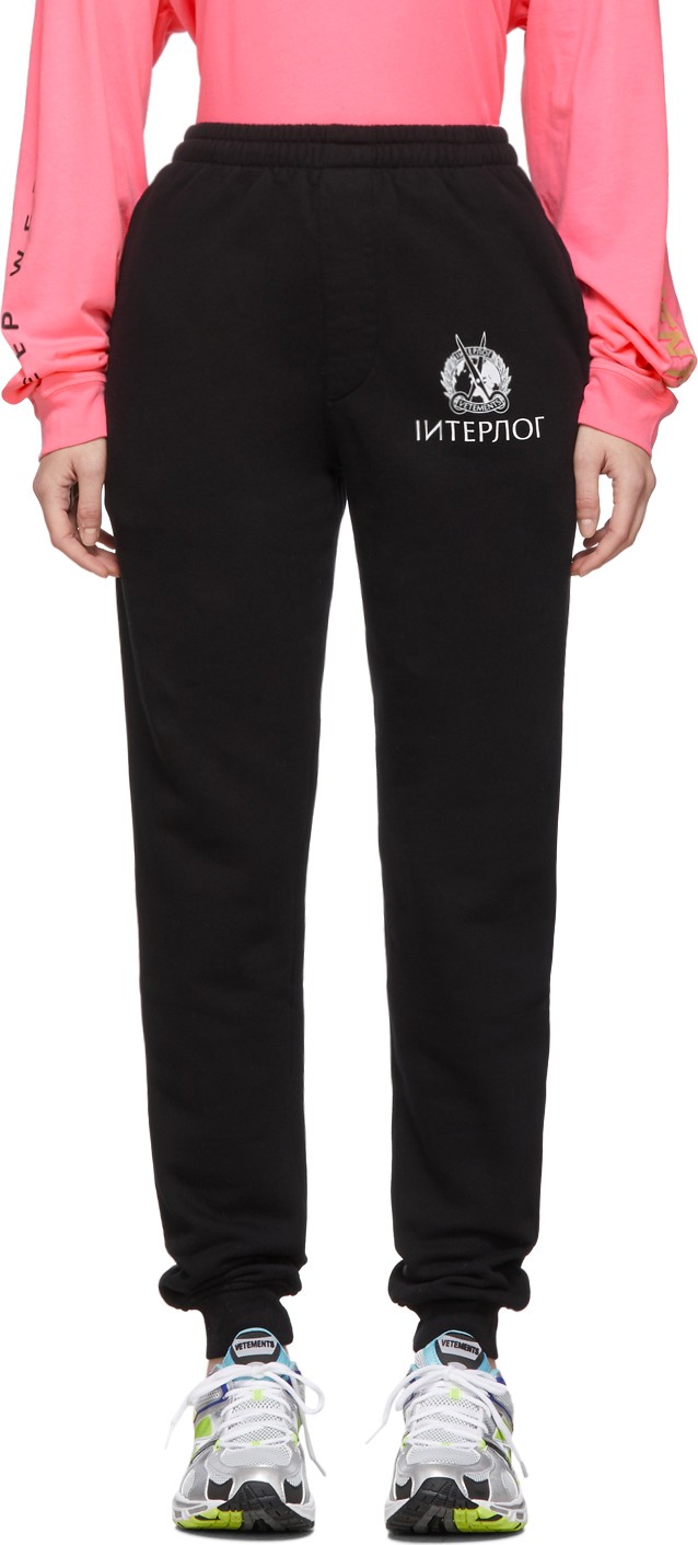 Vetements Black Interpol Lounge Pants