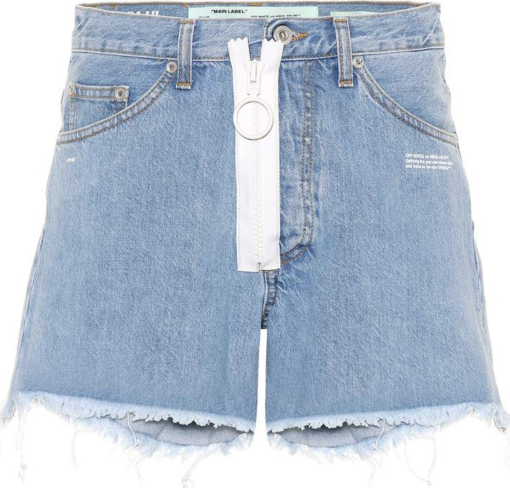 Off White High-waisted denim shorts
