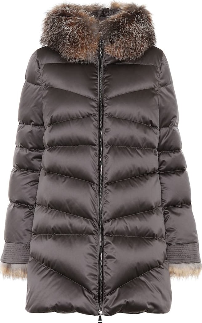 Moncler Catins fur-trimmed down coat
