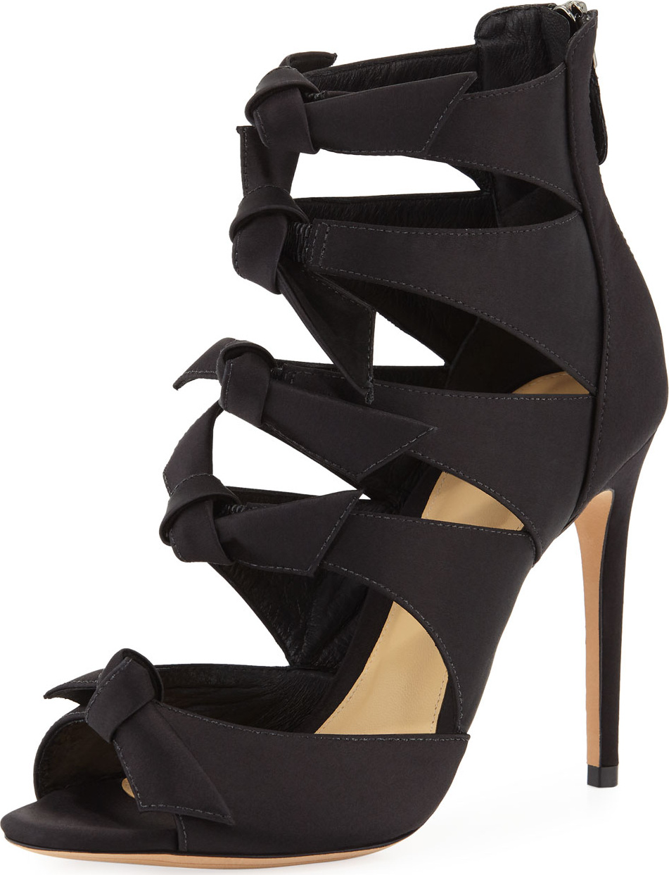 Alexandre Birman Fetish Satin Bow Sandals