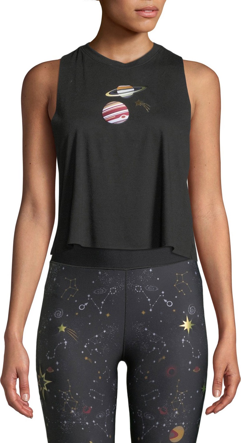 ULTRACOR Galaxy Cropped Graphic Racerback Tank